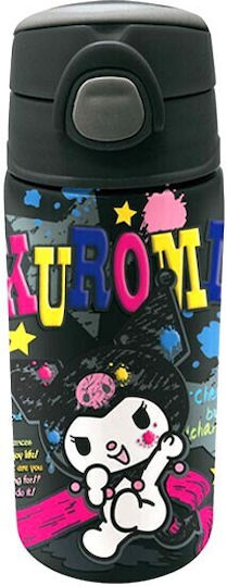 Sketchy Παιδικό Παγούρι Kuromi Θερμός Μαύρο 450ml