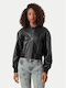 Damen Bomber Jacke Schwarz