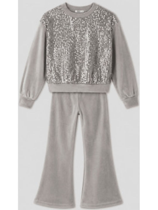 Nek Kids Wear Σετ Παιδικές Παντελόνες Γκρι