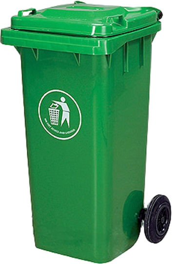 Ready Coș De Gunoi Din Plastic Cu Roți KP120/VERDE 120L Verde