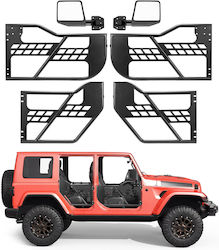Vevor Half Doors Tube 4 Türen Jeep Wrangler Jk Jku Unlimited 2007-2018 Auto Zusatzinformationen Tasche Aufbewahrung Gummimatten Jpc4mcxslfgjz48nx001v0