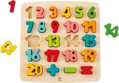 Holz Kinderpuzzle Chunky Number 20 Stück Hape