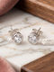 Grekas Silver Stud Earrings with Stones