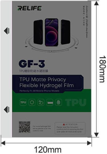Relife Gf-3 Tpu Mat Privacy Film Hidrogel Flexibil Xiaomi Mi 10 Pro