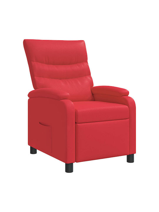 Scaun De Relaxare Relaxează-Te Din Piele Ecologică Roșu 66x95x100cm