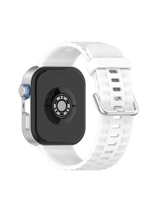 Huawei Watch Fit4 Pro Fit4 Fit3 Xdfind Silver Buckle Monochrome Watch Strap Silicone White