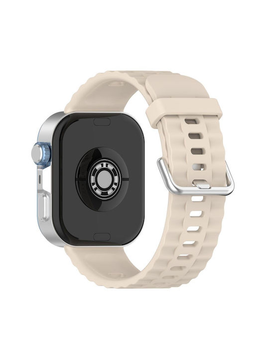 Huawei Watch Fit4 Pro Fit4 Fit3 Xdfind Silver Buckle Monochrome Watch Strap Silicone White Ivory