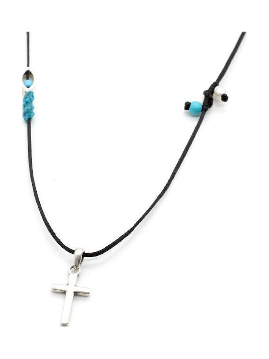 Irmelia Silver Black Eye Necklace