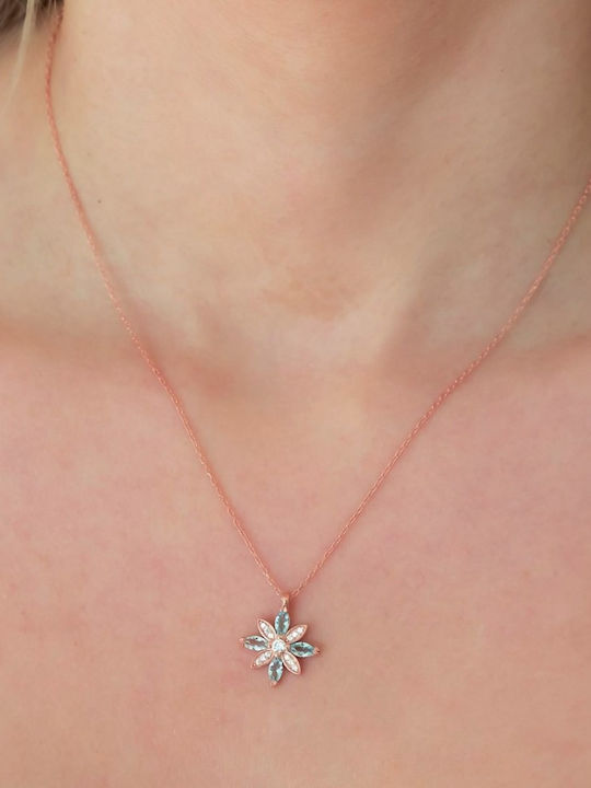 Heliophilia Silver Necklace From Pink Gold Plated Silver Pink