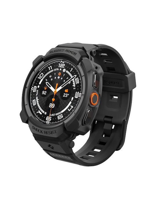 Spigen Rugged Armor Pro Θήκη Σιλικόνης σε Μαύρο χρώμα για Samsung Galaxy Watch Ultra 2 2026 Spigen Rugged Armor Pro Θήκη Σιλικόνης σε Μαύρο χρώμα για Samsung Galaxy Watch Ultra 2 2026
