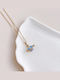 Heliophilia Silver Necklace From Gold Plated Steel Navy Blue