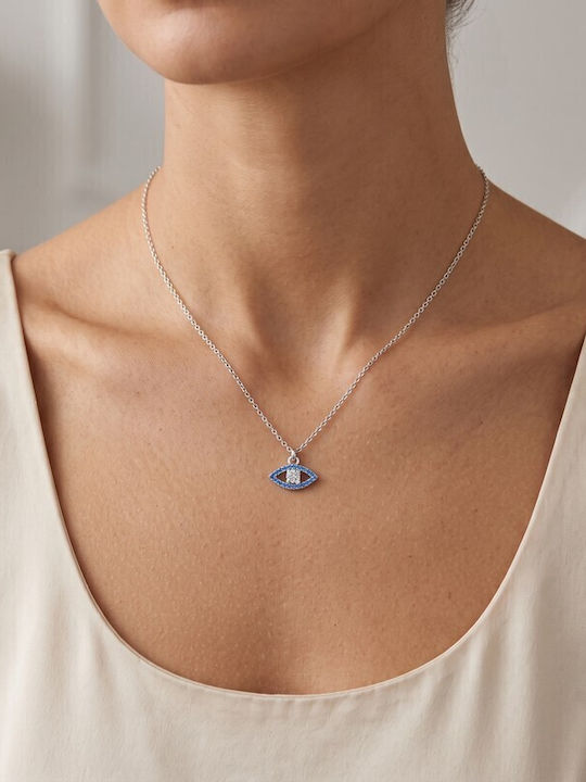 Grekas Grekas Κolleté aus Silber mit Zirkon Blau