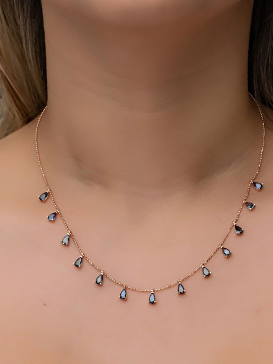 Heliophilia Silver Halskette aus Rosa Vergoldetem Silber