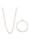 Kiriakos Gofas Set with Necklace & Bracelet with Stones and Pearls