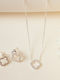 Elika Silver Schmuckset Mit Halskette & Ohrringe Aus Silber
