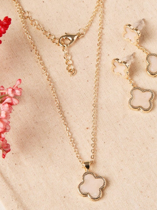 Elika Silver Schmuckset mit Halskette & Ohrringe