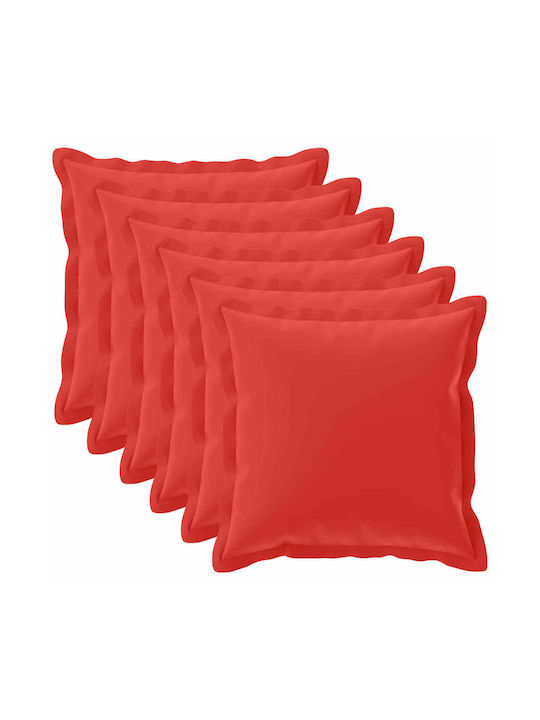 vidaXL Decorative Pillow Case Houten Red 80x80cm