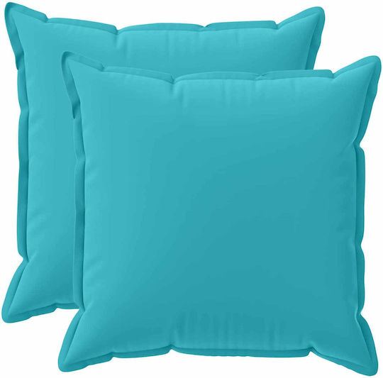 vidaXL Decorative Pillow Case Houten Turquoise 80x80cm