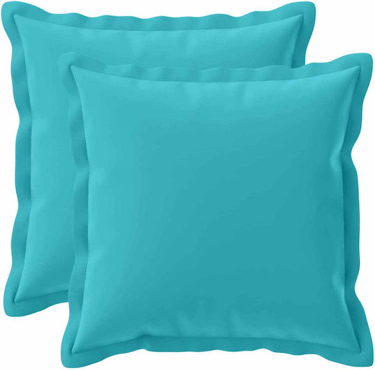 vidaXL Διακοσμητική Μαξιλαροθήκη Houten Τιρκουάζ 35x35εκ.