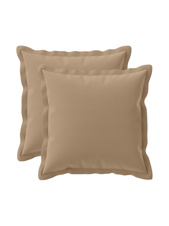 vidaXL Калъф За Възглавница Houten Taupe 45x45см