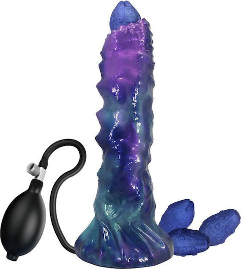Power Monsters Duskwalker Sentinel Tricolor Dildo Φουσκωτό Μπλε