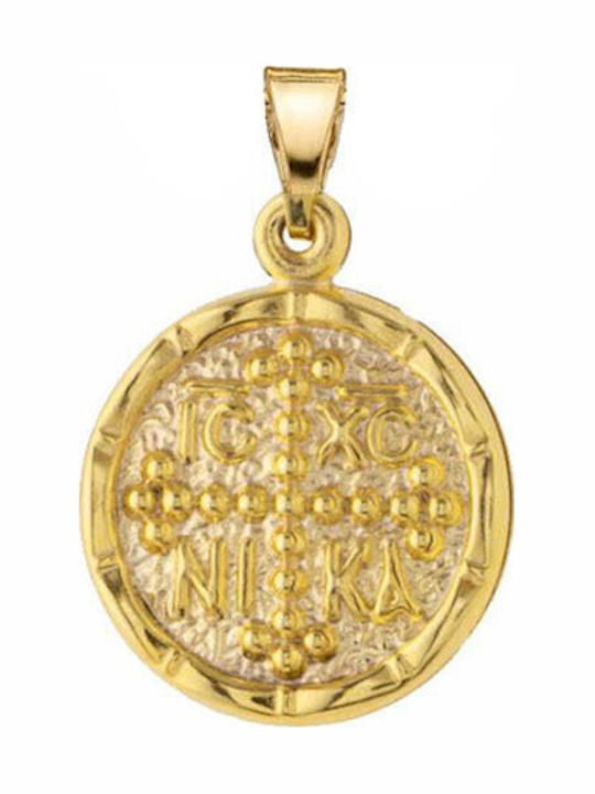 Kontopoulos Pendant Kids Charm Constantine Coin in 9K Gold K001BJ