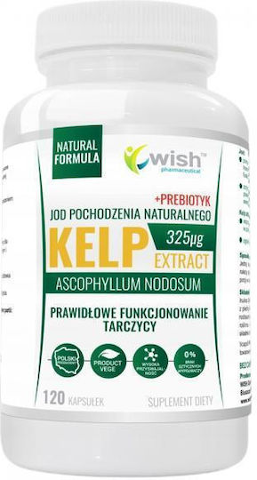 Wish Pharmaceutical Kelp Extract 325 Mcg + Prebiotic 120 Capsules