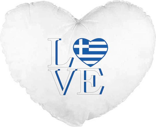 Μαξιλάρι Καρδιά Διάσταση 41x39cm Greece Λευκό