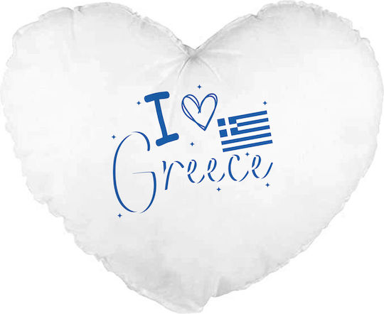Μαξιλάρι Καρδιά Διάσταση 41x39cm Greece Λευκό