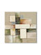 Πίνακας Καμβά "stone & Linen Abstract" 60x60x3