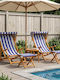 Outdoor Chair Wooden Eucalyptus with Cushion 4 Pieces 67.5x113x103cm