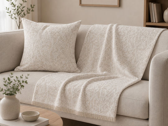 Xionoula Home Πολυθρόνας Π180xΜ180cm Ecru