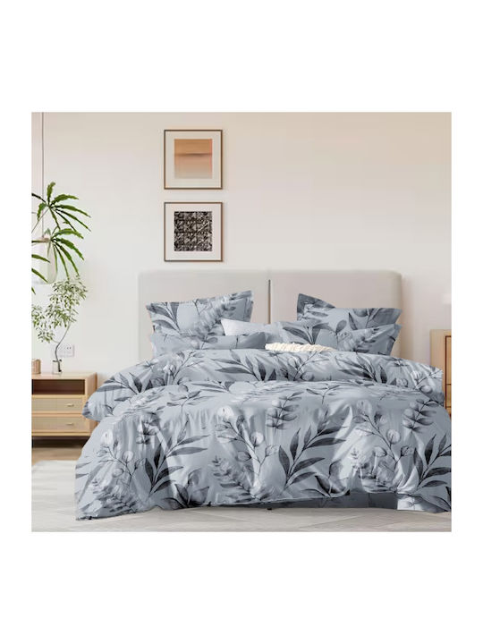 SpitiBazaar Module Cearceafuri De Pat Supra Duble Cu Hugger Din Cauciuc 160x200+30cm Gri 4 Buc