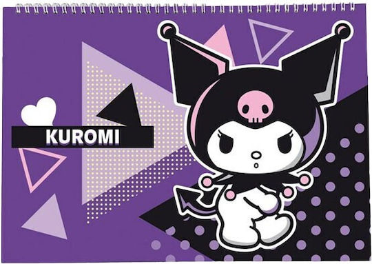 Kuromi Zeichenblock A4 30 Blätter Lila Popart