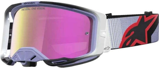 Μάσκα Motocross Alpinestars Vision 8 Maven Lav Black Mirror-pink