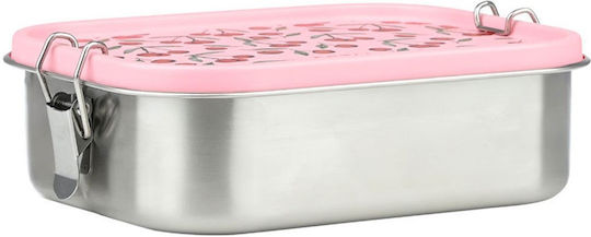 Estia Lunch Box Inox Pink With Compartments 1.2lt