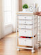 Vevor Kitchen Trolley Wooden 5 Tier White