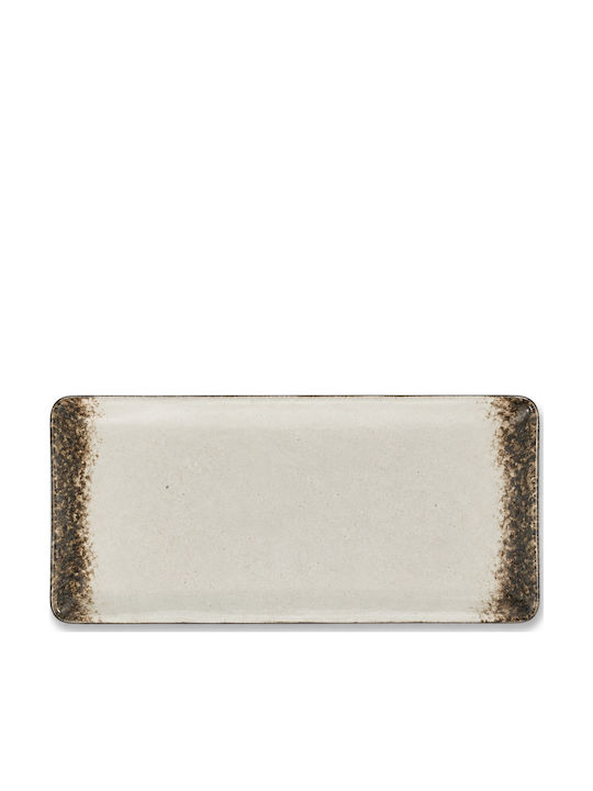 Kutahya Porselen Rectangular Porcelain Serving Platter 35x15cm 6 Pieces