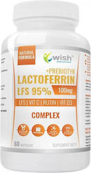 Wish Pharmaceutical Lactoferrin LFS 95% 100mg Complex + Prebiotic Special Food Supplement 60 Capsules Wish Pharmaceutical Lactoferrin LFS 95% 100mg Complex + Prebiotic Special Food Supplement 60 Capsules