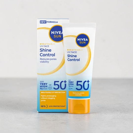 Nivea SUN Breathable UV Face Shine Control Слънцезащитен Крем за Лице SPF50+ 40 мл