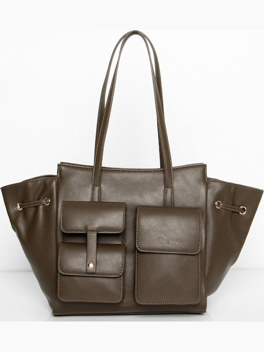 Toi&Moi Women's Tote Handbag Khaki