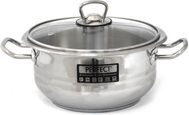 Hascevher Stainless Steel Shallow Pot 3lt / 20cm