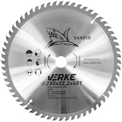 Disc De Tăiere Circular Pentru Lemn 230 Mm Verke 60 Lame Carbura V44050
