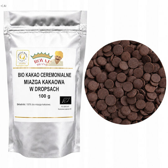 Bio Organic Cocoa Mass Drops Peru Ritual Cocoa 100 G Royal Brand