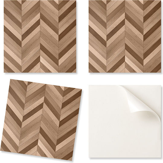 Set Vinyl Fliesen Holzdesign Fischgrät Küche Oder Bad 4x50x50 cm