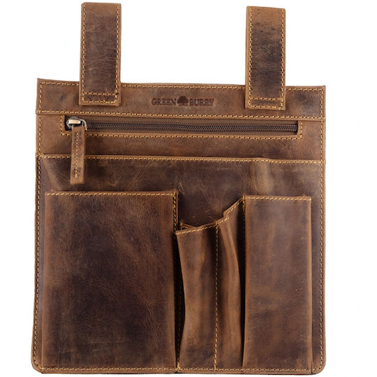 Geantă pentru unelte cu prindere la curea Piele naturală maro învechită 23 x 23 cm Vintage Greenburry