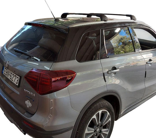 Nordrive Autodachträger aus Aluminium für Suzuki Vitara Citroen CX 5D 2015 mit Dachträgerfüßen und Schloss Schwarz