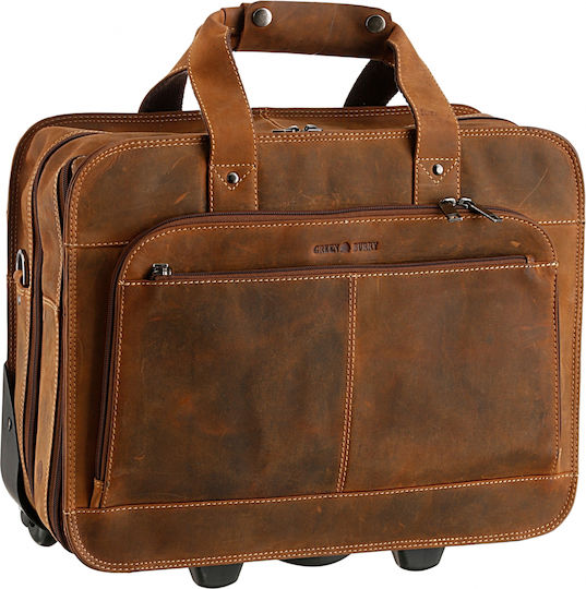 Greenburry Geantă de voiaj maro din piele M43cm