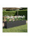vidaXL Ghiveci De Flori Metalic Negru 280x40x60cm