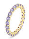 Verita Women's Eternity Band Ring with Zircon Made of Gold Plated Silver